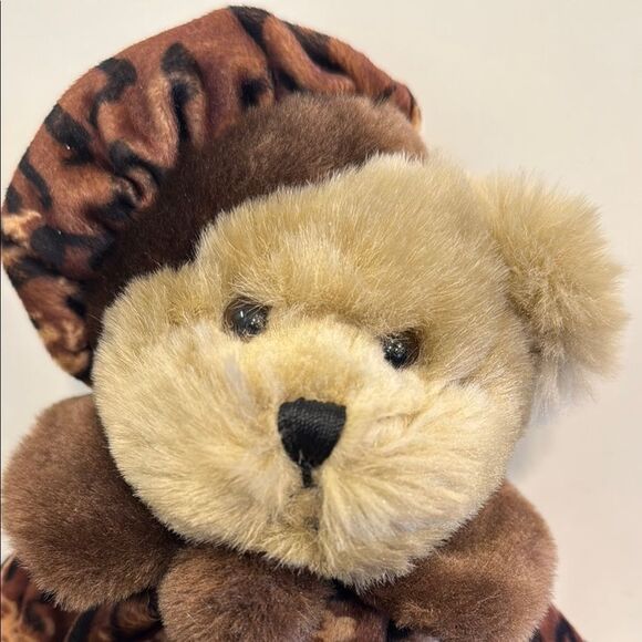 T.C. DAWSON BROWN 13“ JOINTED BROWN BEAR PLUSH FANCY GIRL - Picture 2 of 6